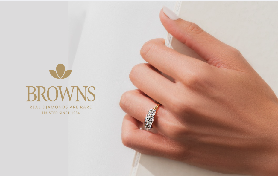 hand with a beautiful diamond ring