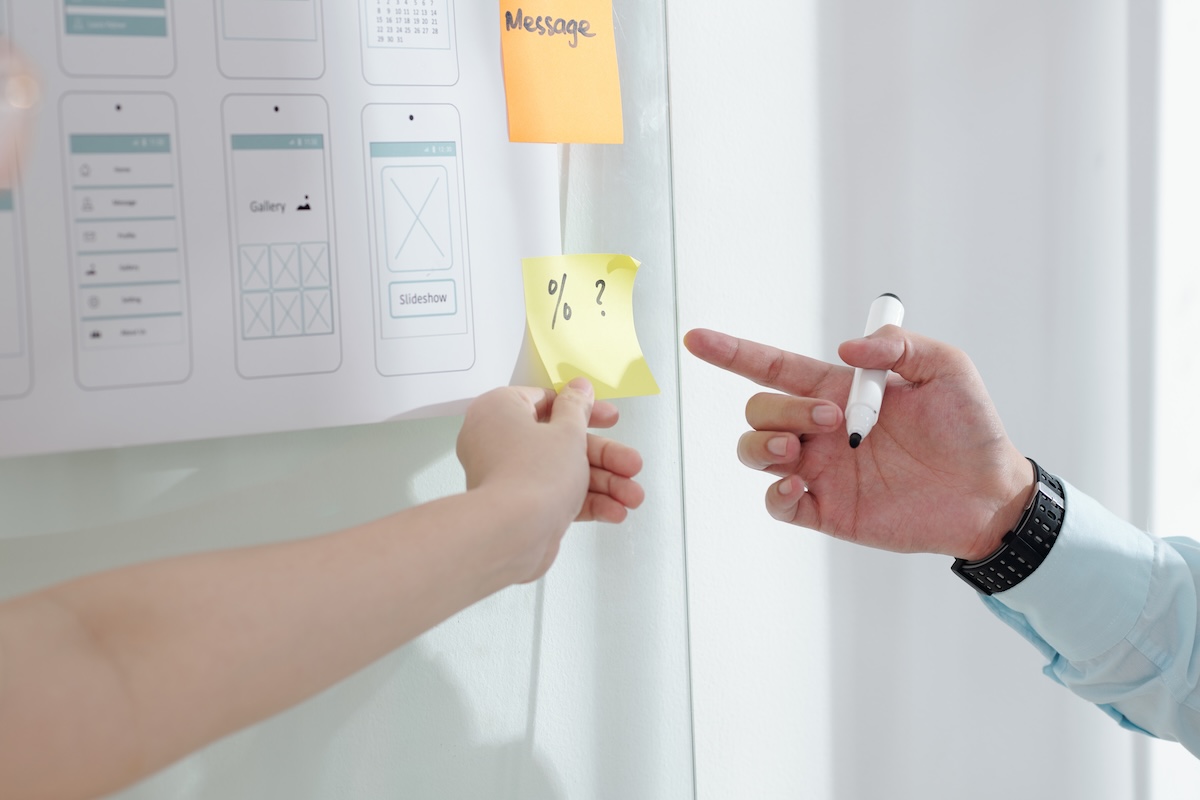 Ux designers working on application interface