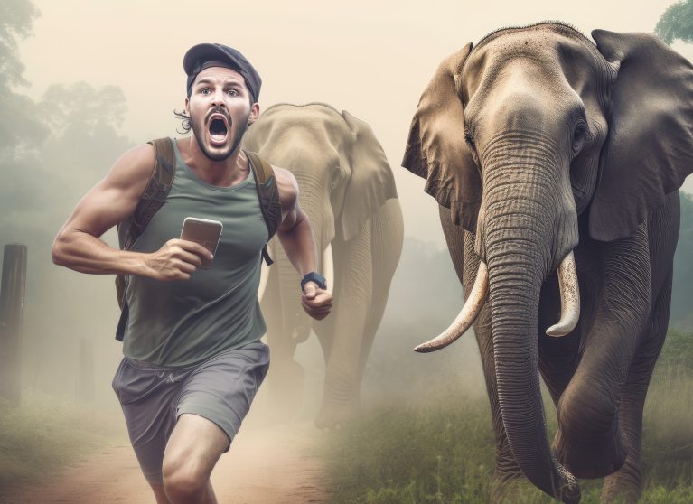 running with the elephants