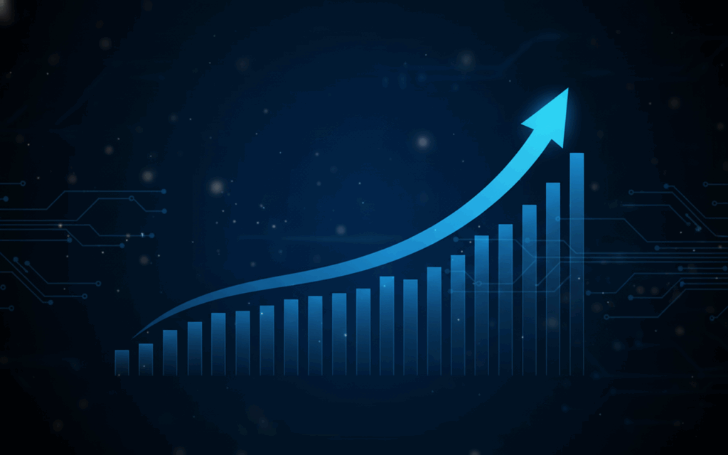 Growth graph projected at ROI