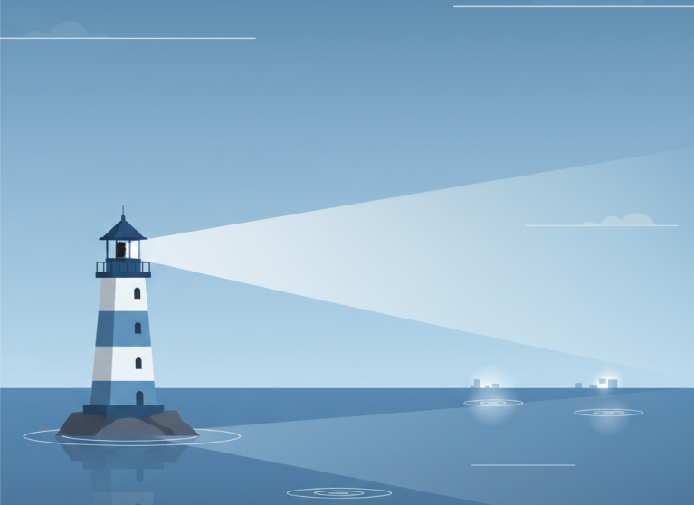Lighthouse guiding businesses