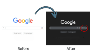 Google AI mode before and After the feature